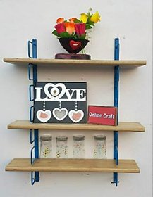 onlinecraft iron wall shelf(2679) blue