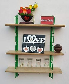 onlinecraft iron wall shelf (2681) green