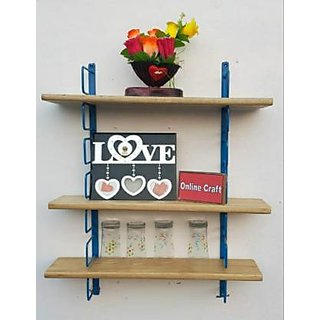onlinecraft iron wall shelf(2679) blue