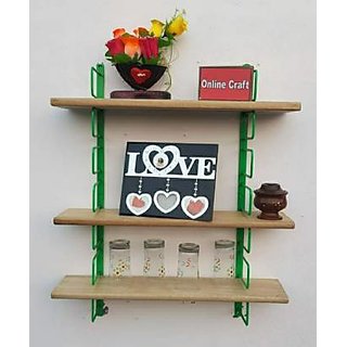 onlinecraft iron wall shelf (2681) green