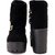 Funku Fashion Side Buckles Black Suede Women Boots