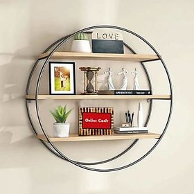 onlinecraft iron wall shelf (2453) black