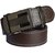 Sunshopping Men Black &  Brown Leatherite Clamp Buckle Belt Combo