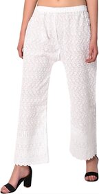 Women Cotton Blend Palazzo Trousers