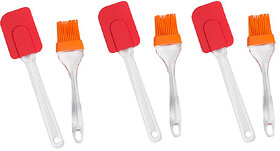 Silicone Brush and Spatula Set, 6-Pieces (Assorted Color)