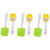 Silicone Non-Sticky Spatula and Oil Brush Reusable Kitchen Set for Cooking Multicolor (Set of 6) (Assorted Color)