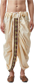 Disone Beige Border Dhoti For Men