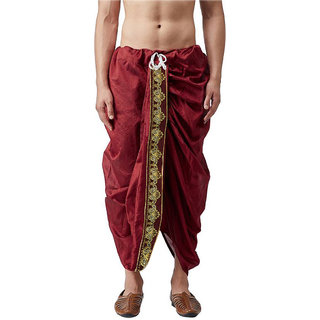 DISONE Red Border Dhoti for Men