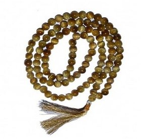Ratan Bazaar  Stone Cat's Eye Beaded String  Mala for pooja Japa