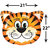 Hippity Hop Printed Large Tiger Head Foil Balloon Balloon Jungle Theme (Multicolor, Pack Of 1)