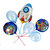 HIPPITY HOP Out of Space Astronaut Theme Happy Birthday Foil Balloon Set for Space Theme Birthday Party