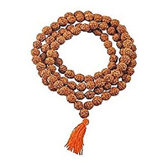 100 CERTIFIED ORIGINAL NEPALI RUDRAKSHA SMALL MALA 5 FACED 5 MUKHI by Ceylonmine