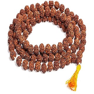 Ceylonmine - Lab Certified 5 Mukhi Rudraksha Mala for Men/Women