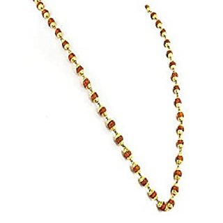 Mala Shiva God Gold Plated Caps Rudraksh Mala Chain By Ceylonmine