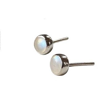 Earring 100 Original Silver Moonstone by  Ceylonmine