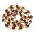 Ceylonmine - Rudraksh Mala Shiva God Gold Plated Caps Rudraksh Mala Chain for Unisex