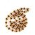 Ceylonmine Rudraksh Mala Shiva God Gold Plated Caps Rudraksh Mala Chain for Unisex