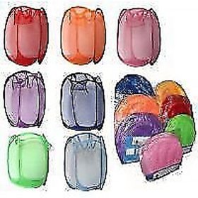 2 PC Set Folding Laundry Bag Basket Clothes Storage Bags