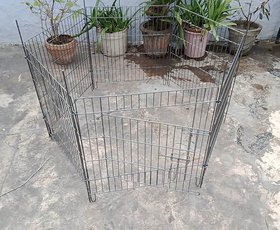Dog Puppy Play Pen-Corral-Puppy exercise pen - Good for Puppy for fun  play 24x24 inch(6 pannel)