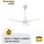 Atomberg Renesa+ 900mm BLDC motor Energy Saving Anti-Dust Ceiling Fan with Remote Control  Pearl White
