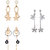 Silver Shine Fancy Party Wear Stylish Fashion Earrings For Women and Girls 3 Pairs