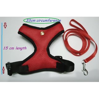 Cat Vest Body Padded Harness Size Medium (Neck Size 33 cm Circumference) with Nylon Lease  Please Check Size Before Buy