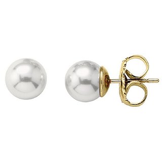 Lab Certified Gold Plated Pearl Earring by Ceylonmine