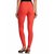 Lyra Women's Orange Cotton Blend Leggings