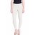 Lyra Women's White Cotton Blend Leggings