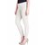 Lyra Women's White Cotton Blend Leggings