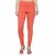 Lyra Women's Orange Cotton Blend Leggings