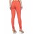Lyra Women's Orange Cotton Blend Leggings