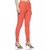 Lyra Women's Orange Cotton Blend Leggings
