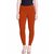 Lyra Women's Orange Cotton Blend Leggings