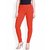 Lyra Women's Orange Cotton Blend Leggings