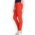 Lyra Women's Orange Cotton Blend Leggings