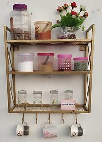 onlinecraft iron wall shelf (2772) copper