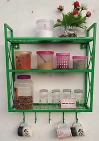 onlinecraft iron wall shelf (2773) green