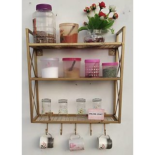 onlinecraft iron wall shelf (2772) copper