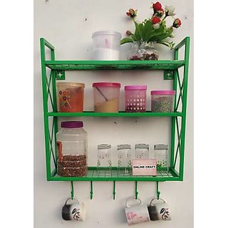 onlinecraft iron wall shelf (2773) green