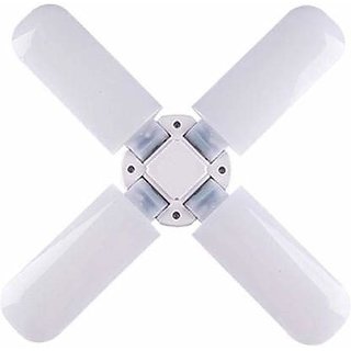 Buy PRIME BHARAT Foldable 4 Blade Fan Shape LED Bulb Angle Adjustable ...