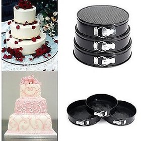 ROUND SPRING FORM CAKE MOULD - SET OF 3PCS