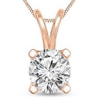 Natural Lab Certified Original American Diamond Gold Plated Pendant for Women by Jaipur Gemstone