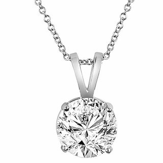 natural American Diamond  pure Silver Pendant for Women by Jaipur Gemstone