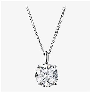 Natural American Diamond Sterling Silver Pendant by Jaipur Gemstone