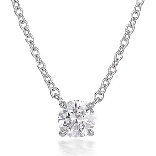 pure American Diamond Silver Pendant by Jaipur Gemstone