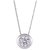 Natural Silver American Diamond Pendant for girls by Jaipur Gemstone