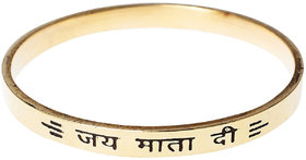 KESAR ZEMS Gold Plated Jay Mata Di Kada For Unisex (Size2.8 Inche) Golden.