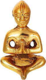 KESAR ZEMS Brass Lord Vastu Purush Idol (4cm x 3.5cm x 6cm, Golden) - For Worship  Gift .