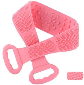 Silicone Body Scrubber Belt, Double Side Shower Exfoliating Belt Removes Bath Towel, Double Chopping Belt Scrubber Washe